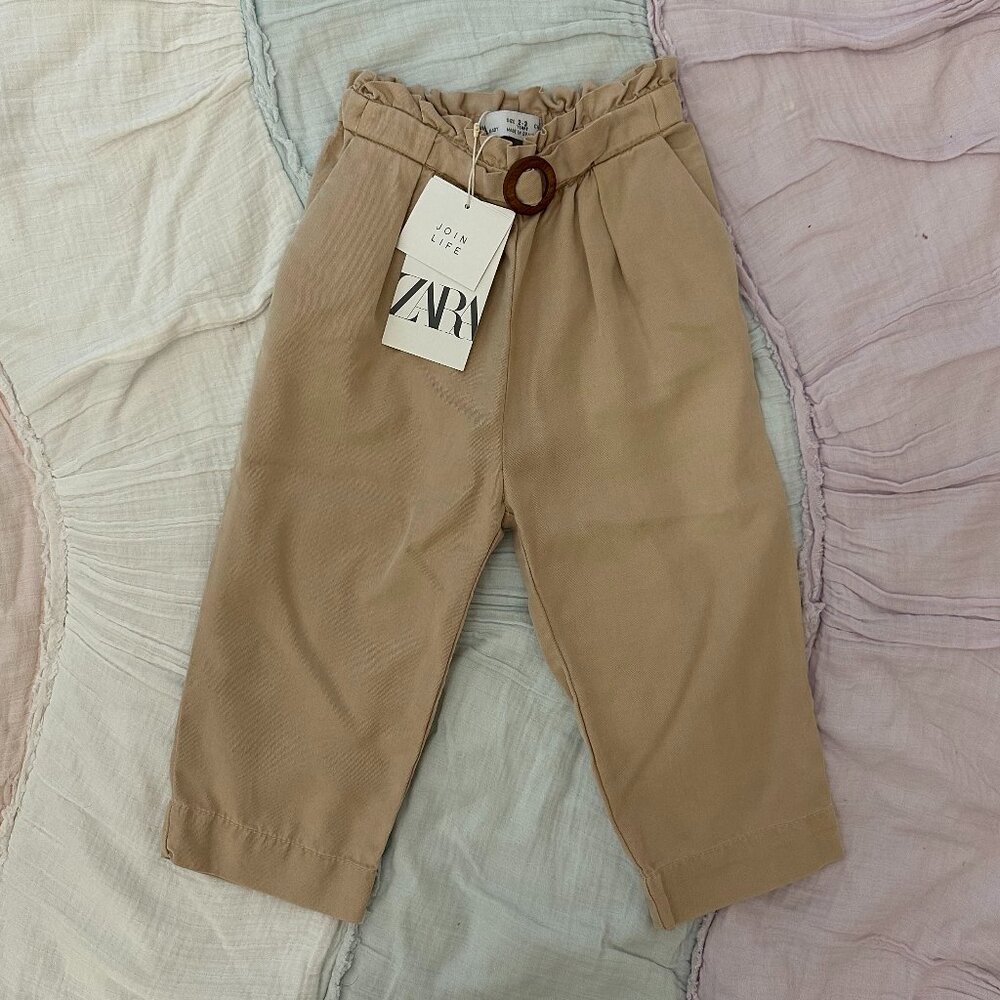 Zara Paperbag Pants with Belt 2-3Y